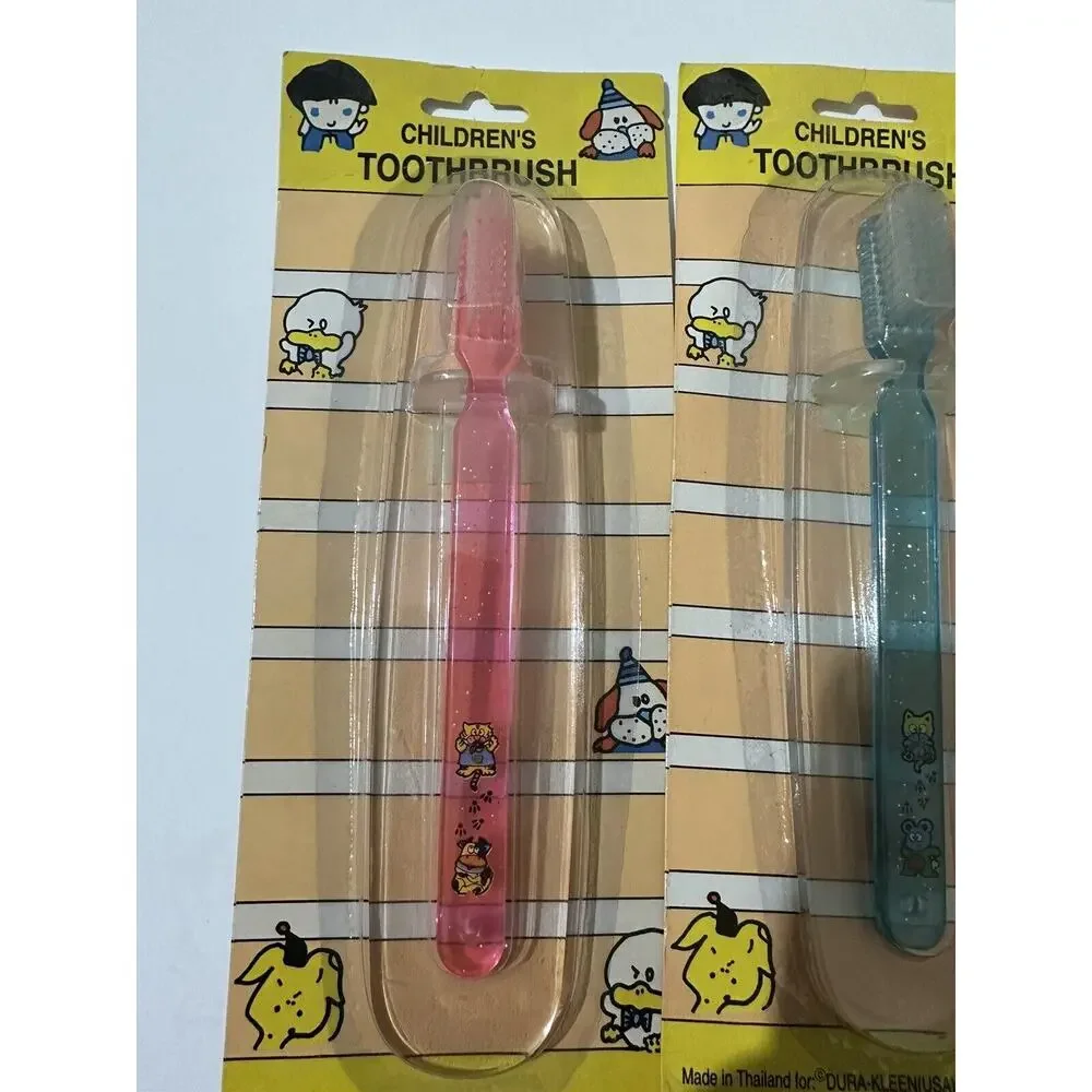 Lot 7 VINTAGE Children’s Toothbrushes Dura Kleen Oral Pure Kids Adult Toothbrush